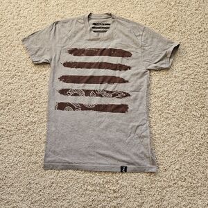 Gray Red Stripe Snake 1776 United Short Sleeve Tee Shirt